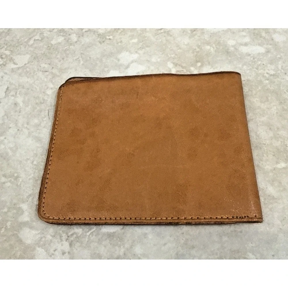 Vintage Coca-Cola 1950s Genuine Pigskin Bifold Wallet - Gold Embossed Logo